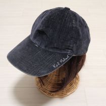 黒ロゴパッチコーデュロイキャップ