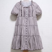 生成×茶系オリチェピコフリルチュニックブラウス