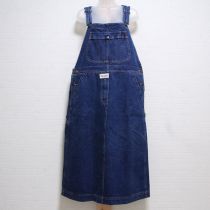 紺ロゴデニムサロペットスカート