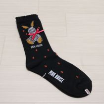 黒ギンガムうさぎソックス