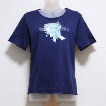 紺ブルースタープリントカットソー【4(L)】