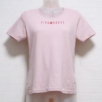 ピンク苺刺繍Tシャツ【M】