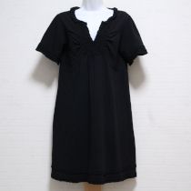 黒フリル使いカットソーチュニック