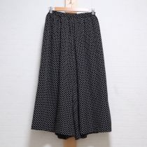 黒水玉ポリワイドパンツ