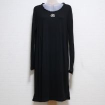 黒カメリアカットソーチュニック【9号】