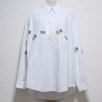 サックスフラッグネーム付き【K】ロゴシャツ【M】