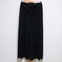 黒ラップ付きカットソーワイドパンツ【4(11号)】