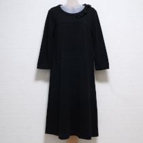 黒リボン付きカットソーワンピース【4(11号)】