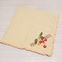 クリームチェリー刺繍大判ストール