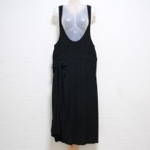 黒ジョーゼットたくし上げプリーツジャンパースカート
