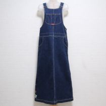 紺ワッペン付デニムジャンパースカート【4(L)】