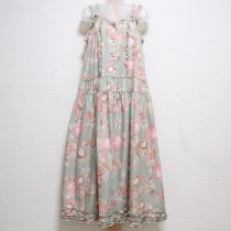 薄荷イースターエッグプリントキャミワンピース
