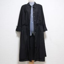 黒シャーリング付きワンピース【11号】