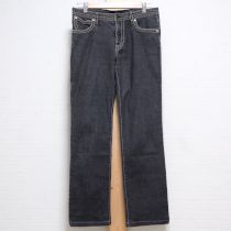黒花モチーフ付きデニムパンツ【13号】