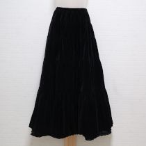 黒ベロアセットアップスカート