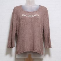 ベージュロゴニット