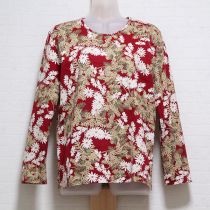赤マーガレット長Tシャツ