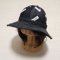 黒ロゴパッチデニムハット