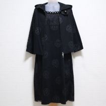 黒レース使いカメリアカットソーパーカー&ワンピース【4(11号)】