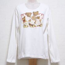 白ファミリーくま長Tシャツ