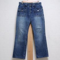 ブルーヴィンテージ風デニムパンツ【L】