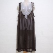 こげ茶ドットチュールジレ