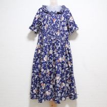紺バレリーナテディ通しリボンワンピース