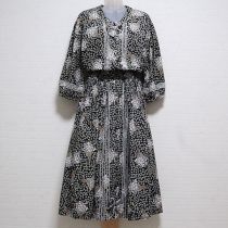 黒クローバーブーケワンピース&バッグ