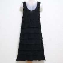 黒模様編みニットチュニック