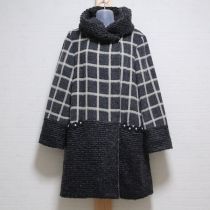 グレーモチーフ付きウインドウペンコート【3(9号)】