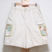 生成かご苺×チェックハーフパンツ