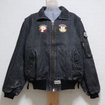 黒デニムゼッケンブルゾン