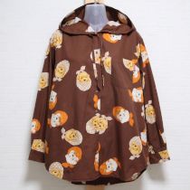 茶ハンカチ犬フード付きブラウス【L】