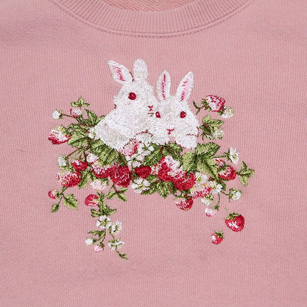 ピンク野いちごの森刺繍スウェットチュニック - ピンクハウス通販