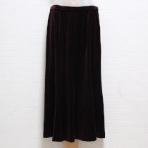 こげ茶ベルベットフレアスカート【L】