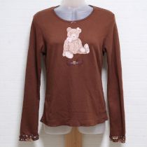 茶テディローズ長Tシャツ【M】