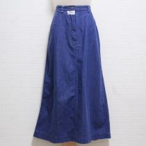 紺デニムAラインスカート【L】