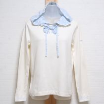 生成×水色ギンガムフード長Tシャツ【M】