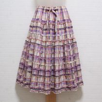 生成×パープルチェックピコフリルスカート