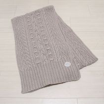 グレージュアラン編ニットロングマフラー
