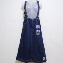 紺ネーム付きデニムジャンパースカート