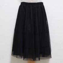 黒チュール使い段々スカート【9号】