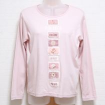 ピンクワッペン付き長Tシャツ【3(M)】