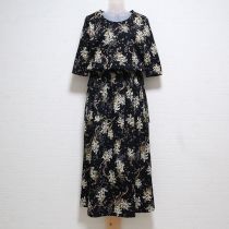 黒鈴蘭プリントカットソーワンピース
