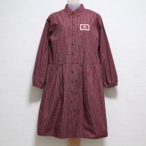 赤系チェックワンピース