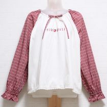 生成×赤苺刺繍スモックブラウス