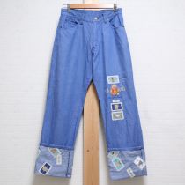 ブルーネーム使いポロくま刺繍パンツ【L】