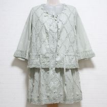 薄荷モチーフ付きローンブラウス&チュニック【3(9号)】