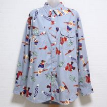 ブルーグレースキーくまシャツ【M】