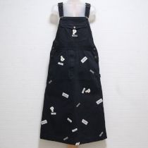 黒ロゴ刺繍&パッチジャンパースカート